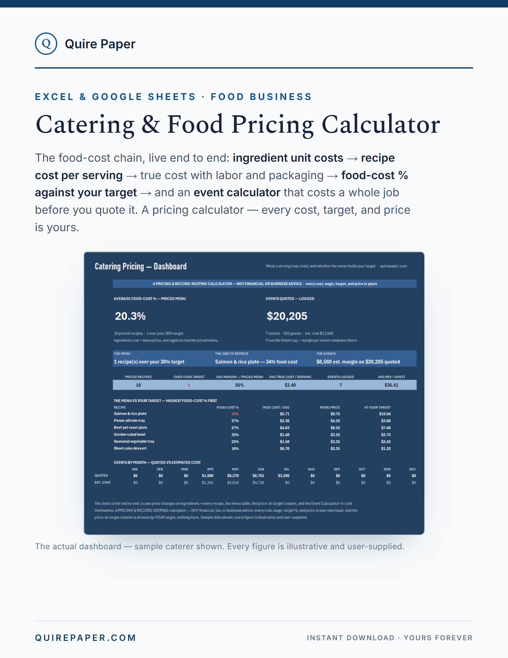 Catering & Food Pricing Calculator cover