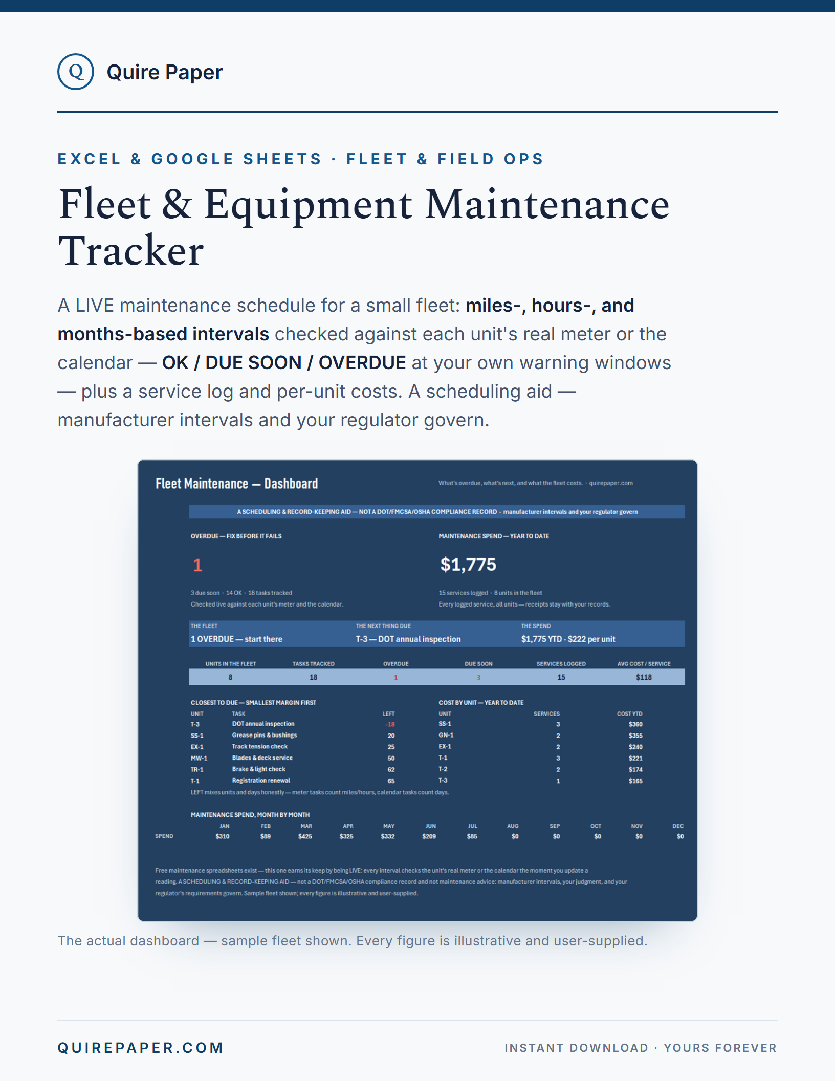 Fleet & Equipment Maintenance Tracker cover