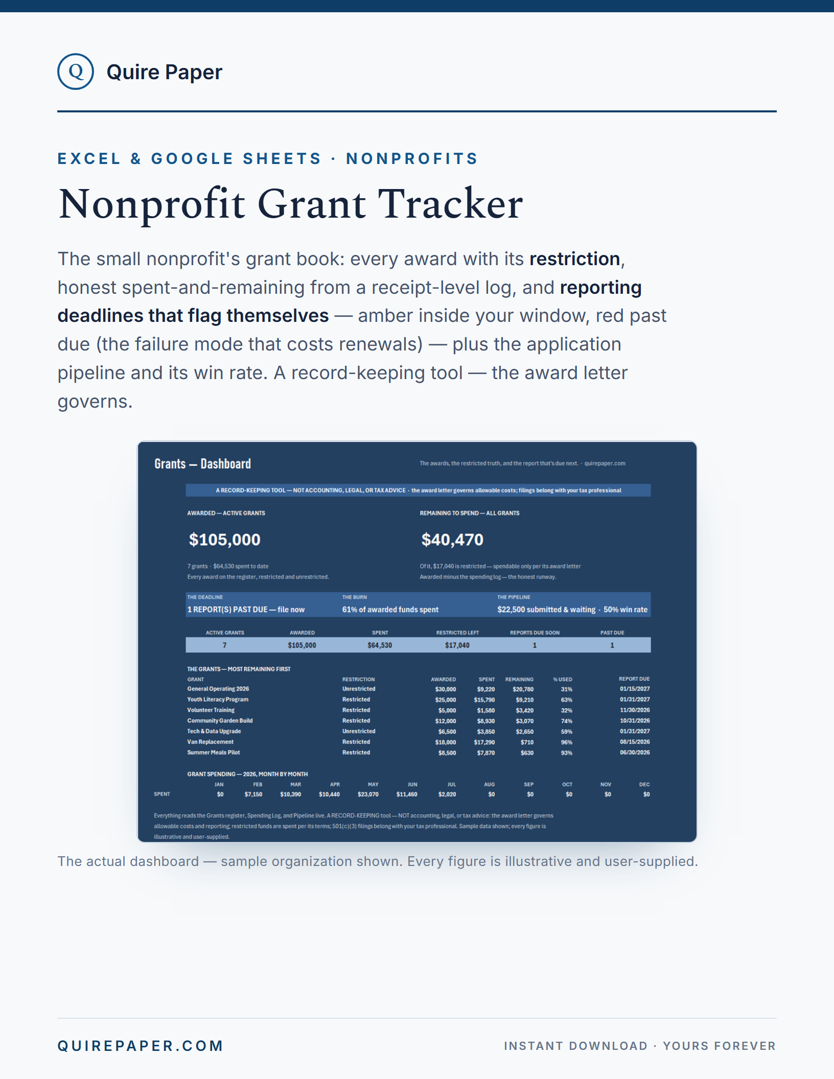 Nonprofit Grant Tracker cover