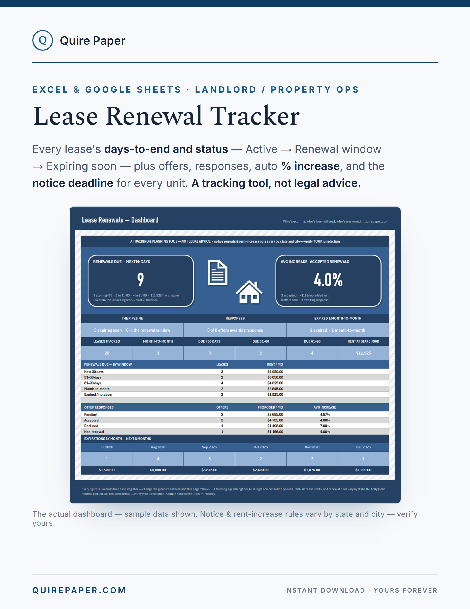 Lease Renewal Tracker cover