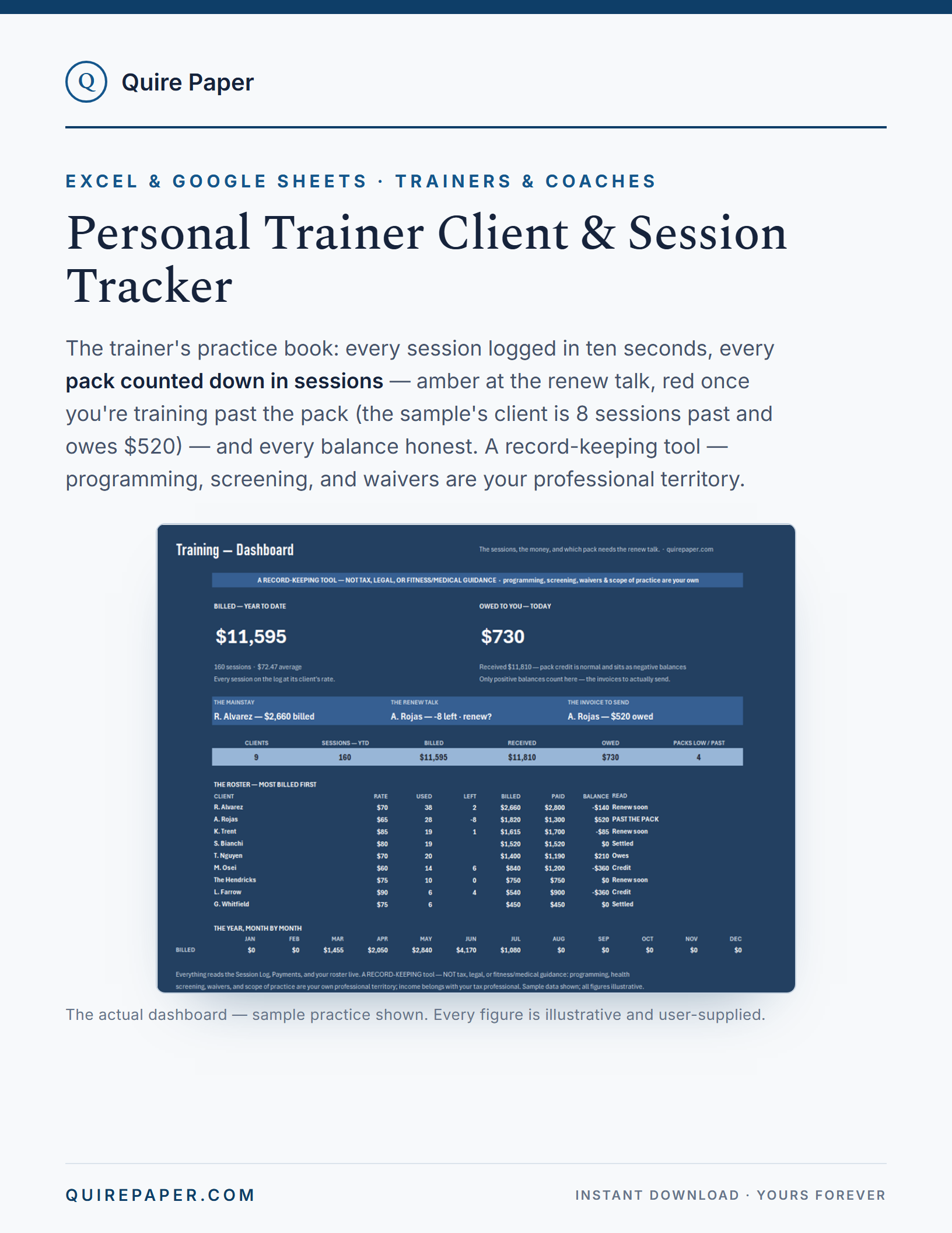 Personal Trainer Client & Session Tracker cover