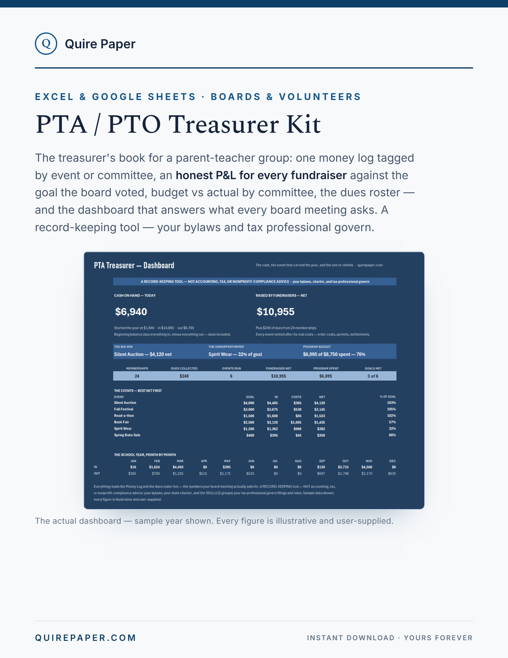 PTA / PTO Treasurer Kit cover