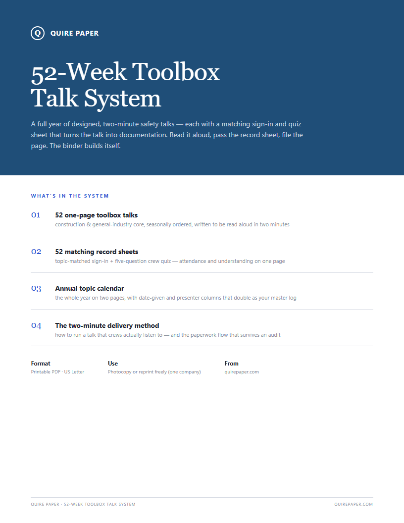 52-Week Toolbox Talk System — the file