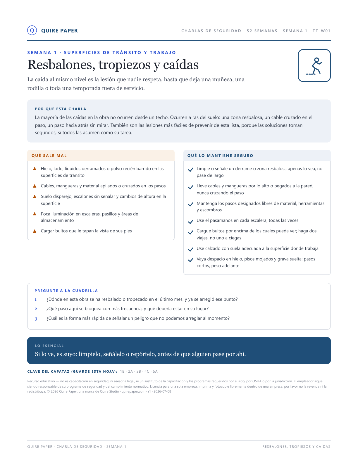 52-Week Toolbox Talk System — Spanish Edition — the file